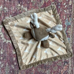 Levtex Baby Tan and White Deer Plush Security Blanket lovey